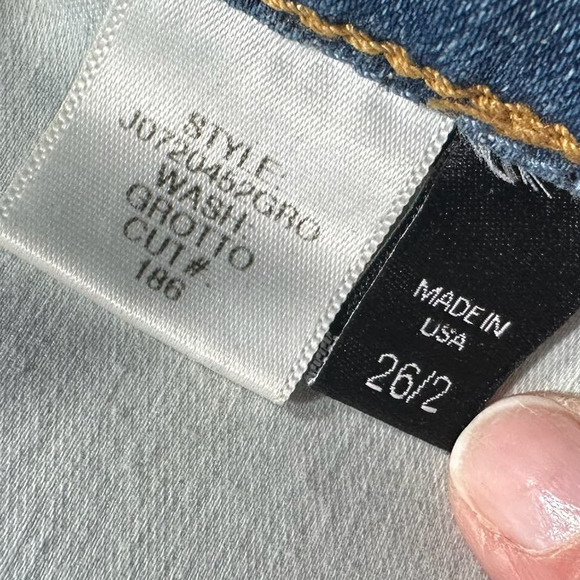 Veronica Beard Blue Denim Grotto Stripe Skinny Jean Size 26 - Picture 6 of 8